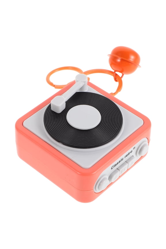 Retro Record Player Keychain Creative Mini Recorder Key Holder Cute Backpacks Keyring Vintage Music Box Keychain Ornament for Music Party Favors