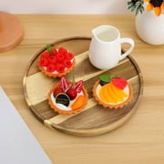 COOPHYA Retro Rotating Tray Wood 1 Set 9.82X9.82X0.59in