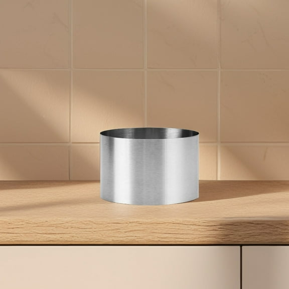 Hemoton Round Stainless Steel Baking Rings for Cookies and Cakes 4 Pieces 3.5 Inch Diameter