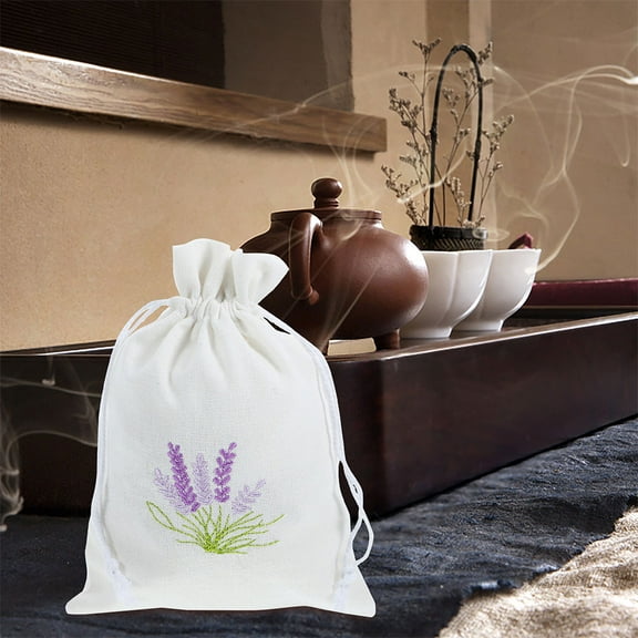 Hemoton Lavender Drawstring Sachet Bags, Small Empty Pouches for Crafts, Wedding Favors, Party Supplies, Packaging