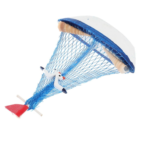 HEMOTON Wooden Sailboat Figurine Mediterranean Style Multi Color Decorative Home Decor for Office Tabletop 8.5 Inch