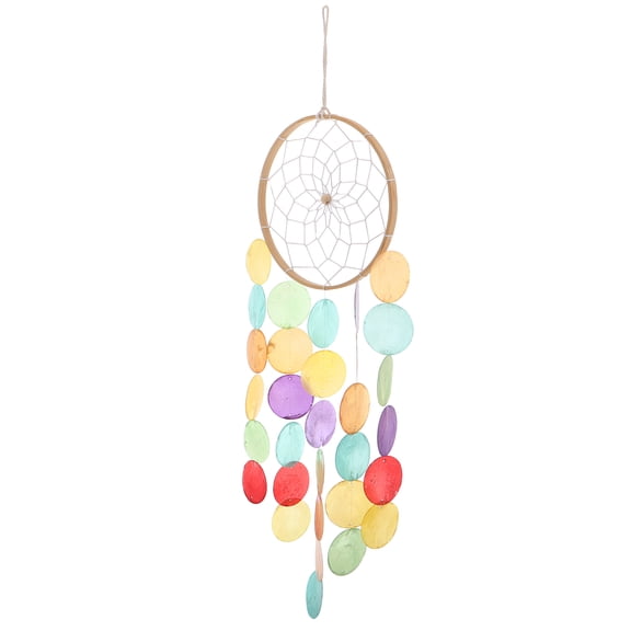 RENACLIPY Renaclify Artistic Dreamcatcher Wind Chimes with Shell Accents and Cotton Rope Hanging Decor