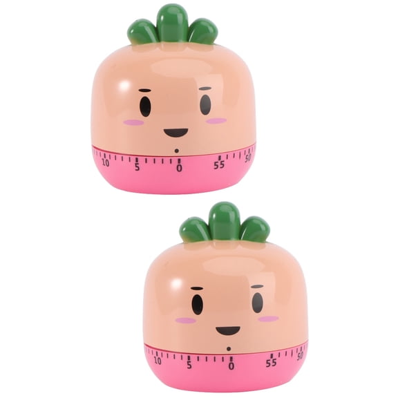 Hemoton Set of 2 Wind up Kitchen Timer Light Mechanical Premium Material Child