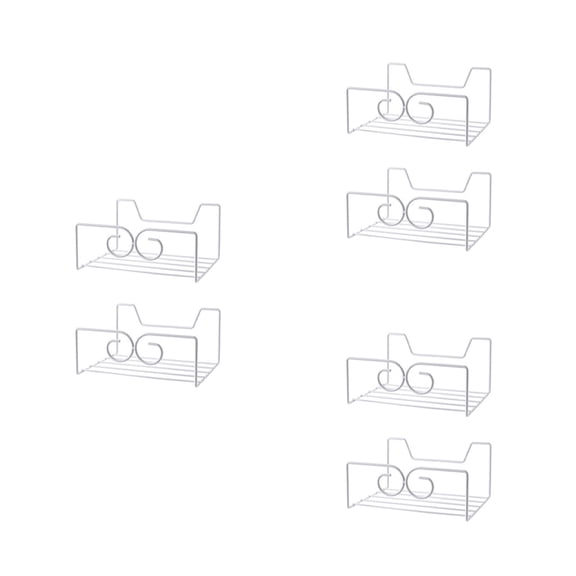 Hemoton Set of 3 Purse Wall Organizer Shelves Handbag Storage Rack White