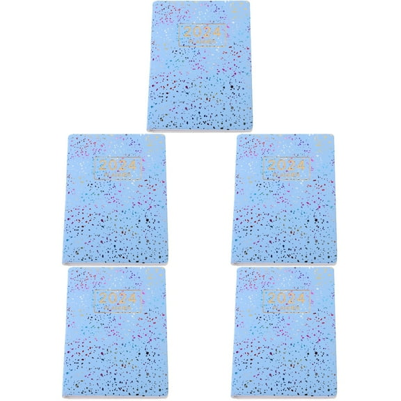 Hemoton  Set of 5 Monthly Pocket Planner Academic Office Work Sky-blue