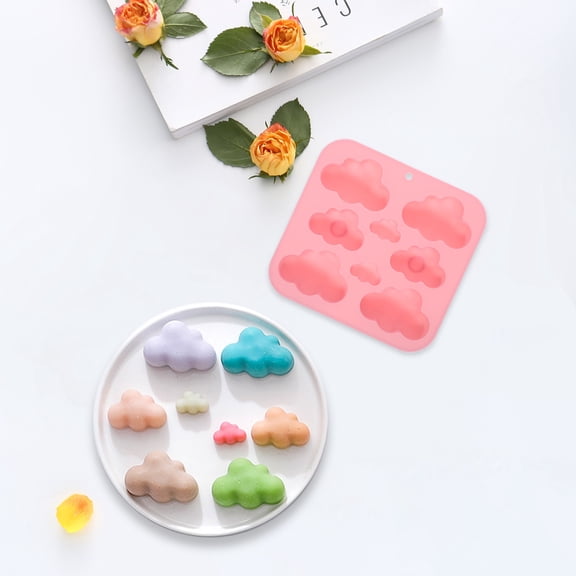 Hemoton Silicone Cloud-Shaped Chocolate Mold Tray, Non-Stick Flexible Baking Mold for Candy, Cake, Dessert, and Homemade
