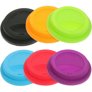 Set 6 Extra Large Silicone Cup Lid Camping Mug Lid For Tea/ Coffee Mug  Covers Universal Cup Lids Outdoor Drink Cover Cup Dust Cover，Assorted 6  Colors