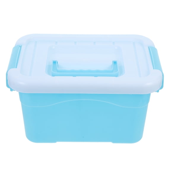 Hemoton Small Plastic Storage Container With Lid Handle Organizer Bin ...