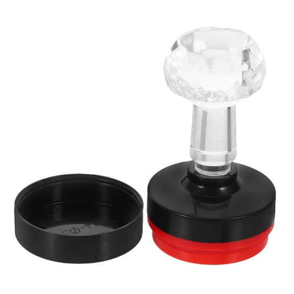 Hemoton Small Scrapbook Stamp Card Ring Edge Photosensitive Blank Stamp Craft Stamper For Diy Projects Logo Signatures Wedding Invitations