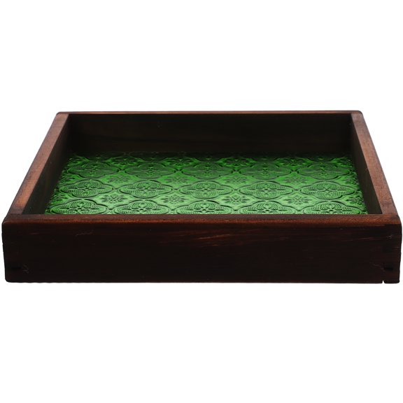 SOPOTUTU Light Serving Tray with Begonia Pattern for Storage Perfect for Snacks and Desserts 15.5 x 10.5 Inches