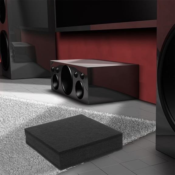 Hemoton Soundproofing Pad For Drums Speakers Reduces Noise Absorbs Vibrations Studio Monitor Speaker Noise Isolation Pads