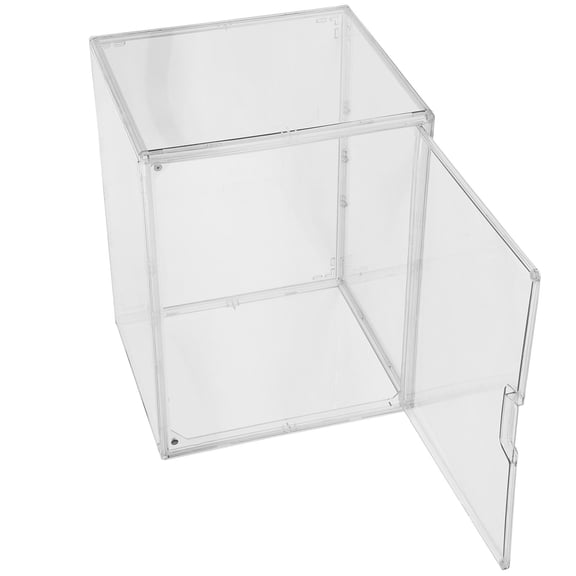 DEEPCRAFF Acrylic Bread Box for Kitchen and Baking Room, 1 Pack, 14.2 x 11 x 9.8 Inches, Storage Container