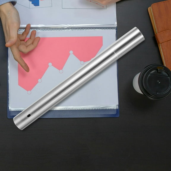 COOPHYA Adults Document Protection Tube Silver 1Pcs 13.8X1.4X1.4in