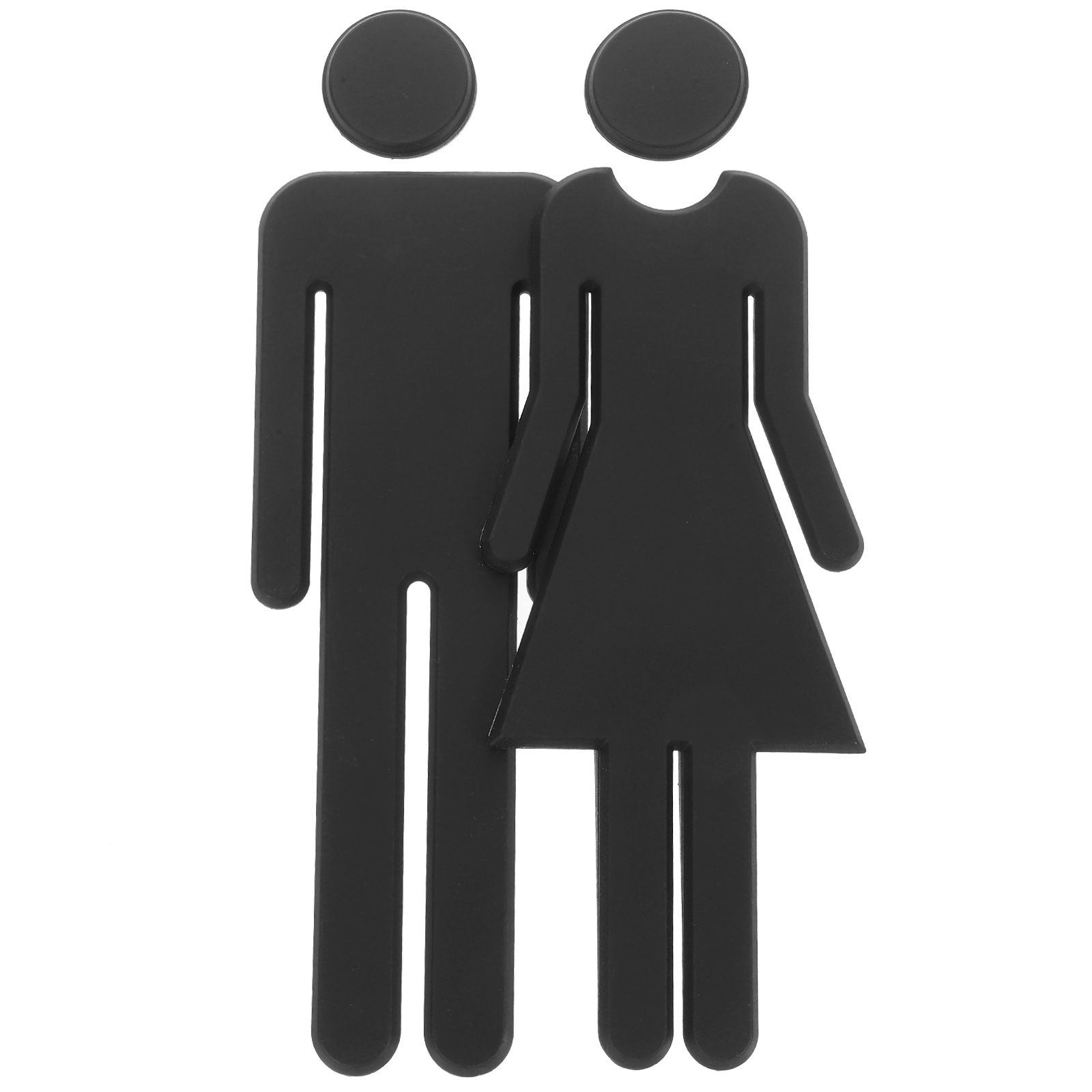 Hemoton Stainless Steel Men's And Women's Bathroom Sign Figure Set Men ...