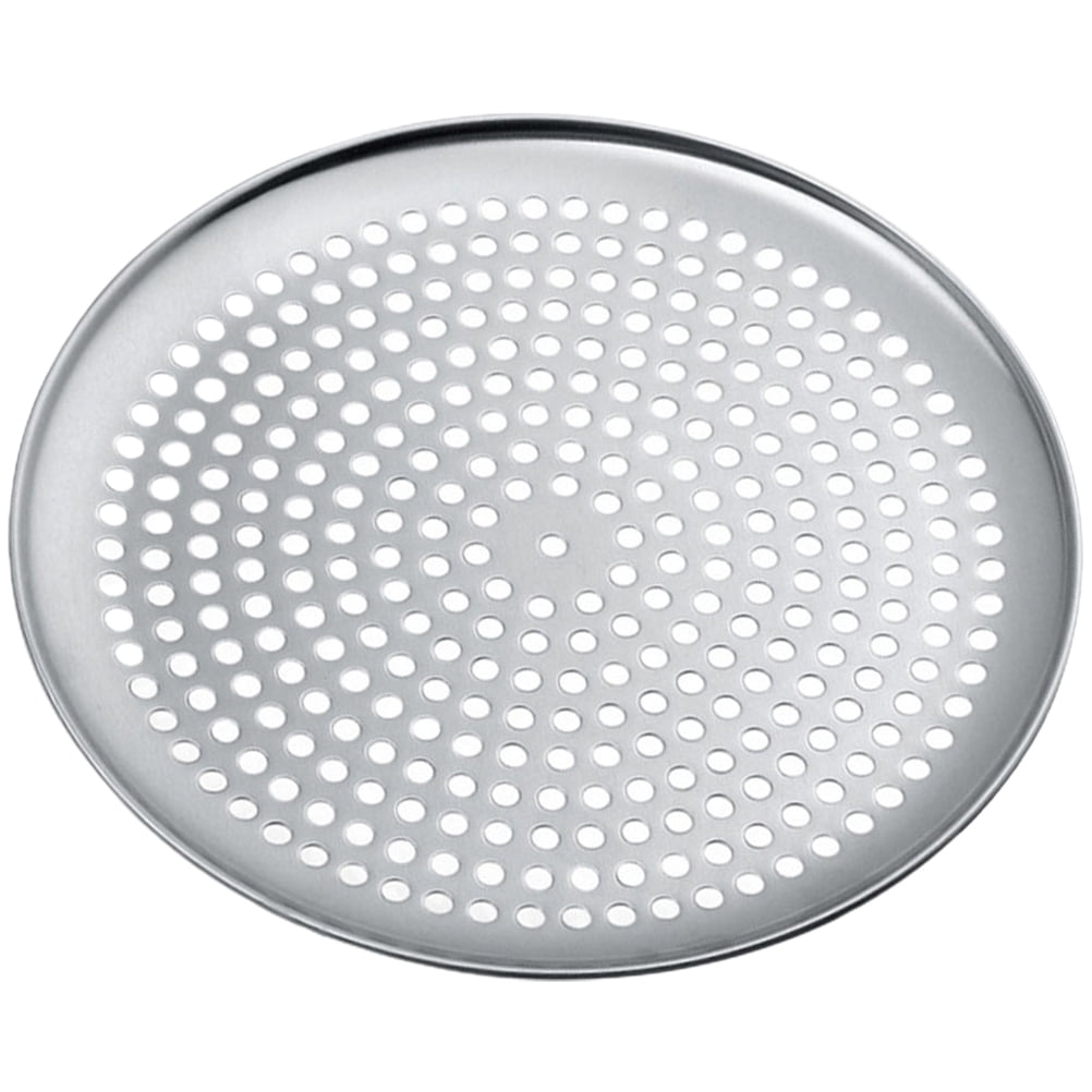 Hemoton Stainless Steel Pizza Baking Pan with Holes Pizza Baking Pan Household Oven Pizza Tray