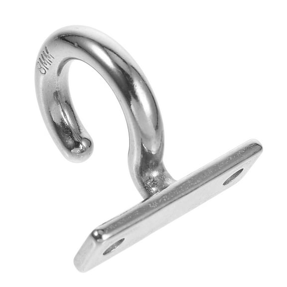 Hemoton Stainless Steel Screw Mounted Ceiling Hooks Under-Shelf Towel Robe Clothes Hook Metal Coat Hook Hanger For Bathroom Kitchen Cabinet Garage 10mm