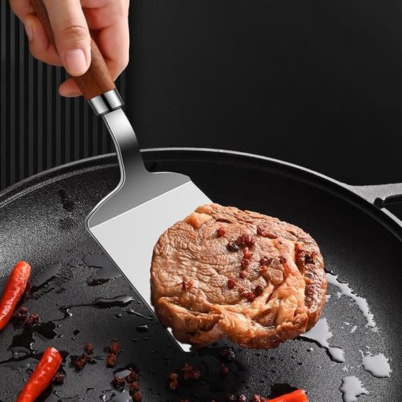 Hemoton Stainless Steel Spatula Metal Spatula For Kitchen Use Heavy Duty Turner Metal Turner For Cast Iron Skillet Grilling And Cooking