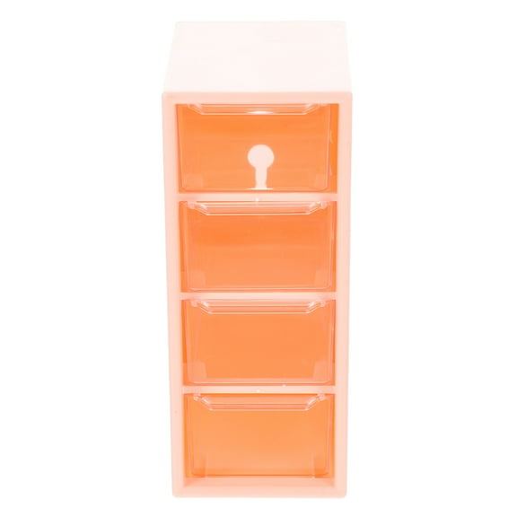 UPGRATOR Small Desk Organizer Plastic Multi-Layer Storage Box for Women Daily Use 1 Piece 6.1 x 3.9 x 2.6 Inches