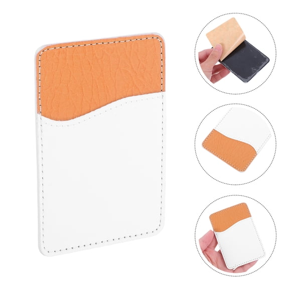 Hemoton Sublimation Phone Holder Adhesive Card Holder for Cell Phone Case 1 Set Credit Card Holder Sleeve for Mobile Phone Card Sticker