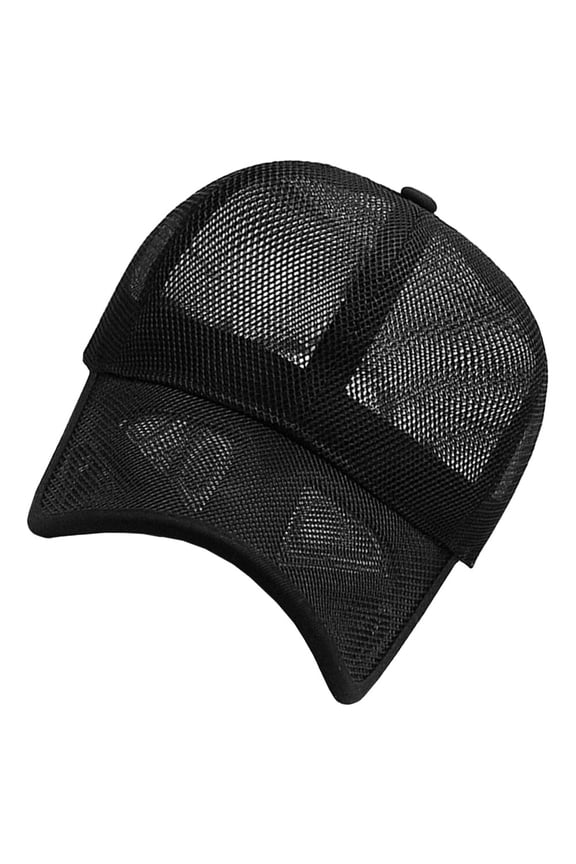 Summer Mesh Baseball Hats Sunproof Hats for Outdoor Sports Workout Hats (Black)