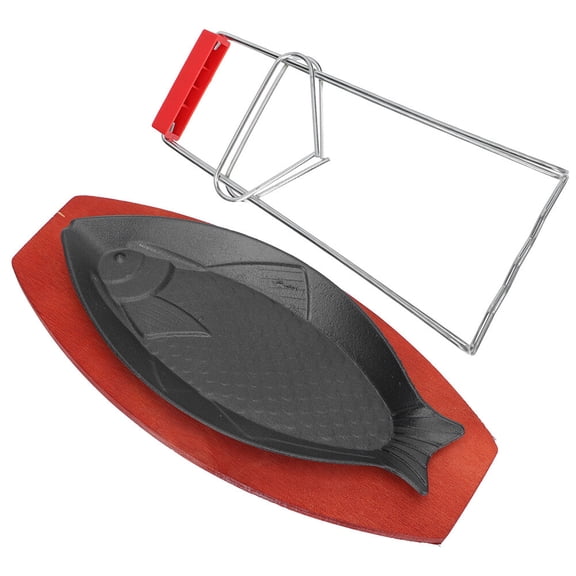 Hemoton  Teppanyaki Fish Plate Barbecue Tray Grill Platter Oven Griddle for Gas