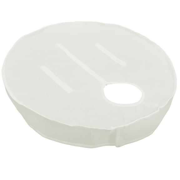 RENACLIPY Foldable Beige Round Hot Tub Cover with Nonwoven Insulation for Outdoor Spa and