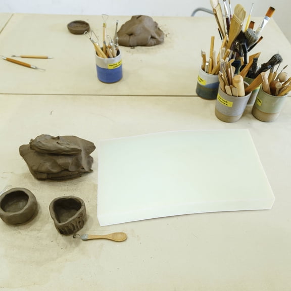 RENACLIPY Cuttable White Pottery Foam Pad Thick Cushion for DIY Craft Use