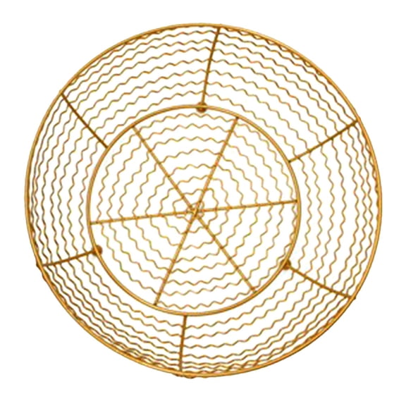 Hemoton Tiered Tree European Style Fruit Basket 25.00X25.00X7.50CM Golden