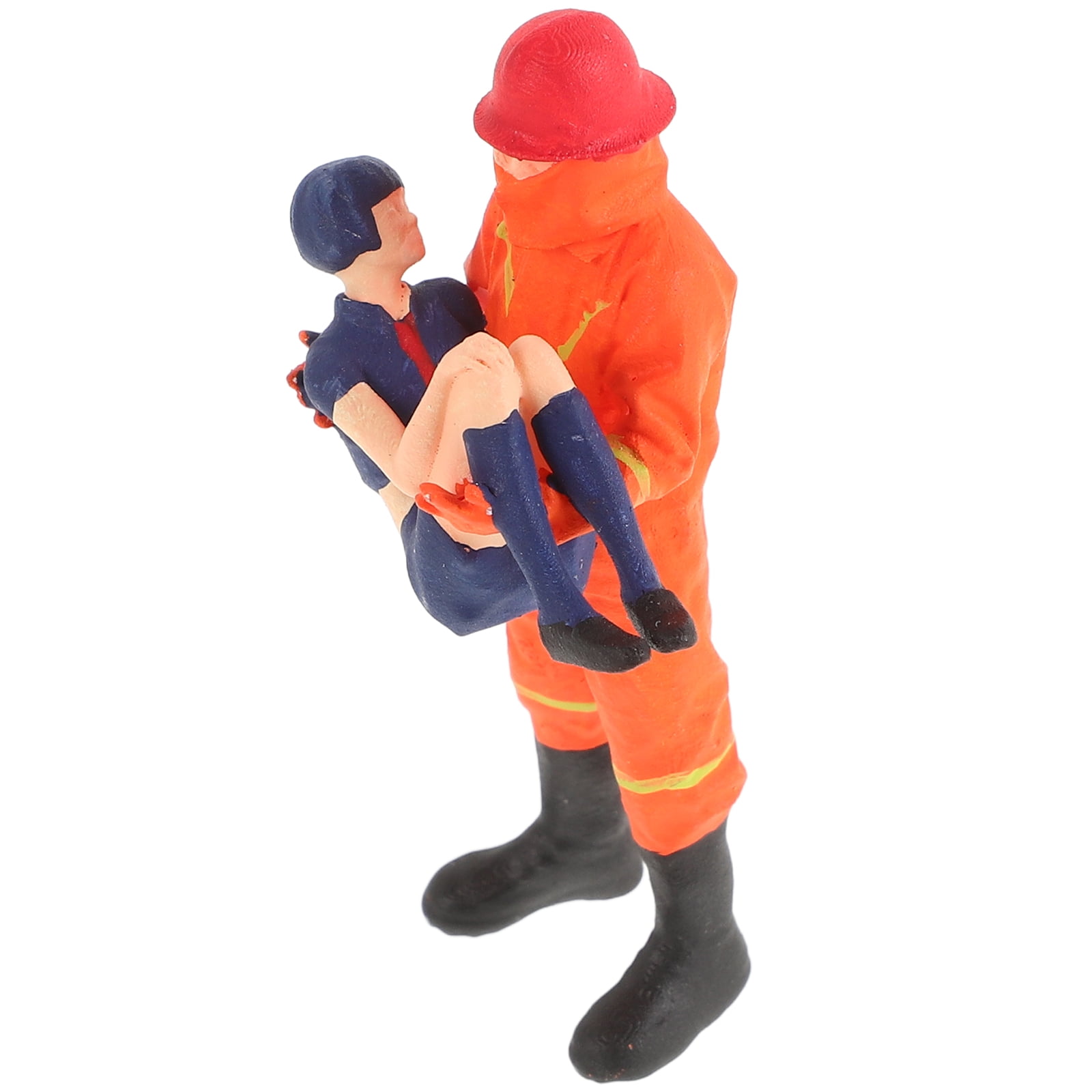 Hemoton Tiny Firefighter Action Figures Fire Truck Cake Decorations And Fireman Cupcake Toppers For Firefighter Party And Fire Truck Birthday Decor