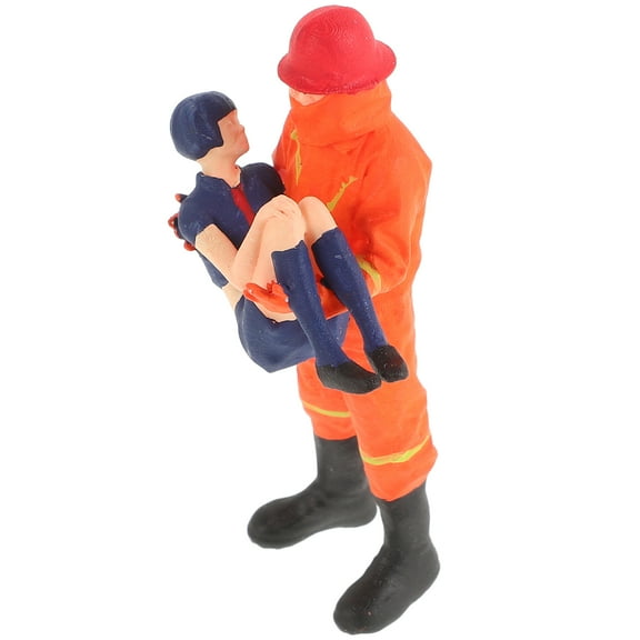 Hemoton Tiny Firefighter Action Figures Fire Truck Cake Decorations And Fireman Cupcake Toppers For Firefighter Party And Fire Truck Birthday Decor