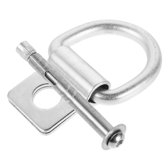 Hemoton Trailer D-Rings Stainless Steel V-Shaped Cargo Hooks Heavy Duty Trailer Tie Down Rings Multi-Functional Truck Bed Anchor Points for Securing Cargo