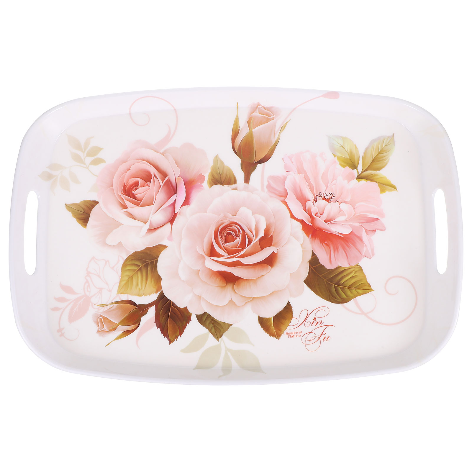 Hemoton Tray Melamine Serving Trays Coffee Food Table Platter Tea