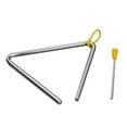 thumbnail image 1 of Hemoton Triangle Instrument Musical Music Percussion Triangular Stringed Bell Metal Triangles Instruments, 1 of 4