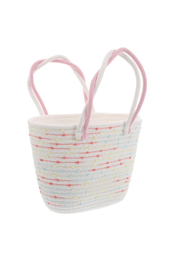 Cotton Weave Shoulder Bag Multi Spacious and Versatile for Storage