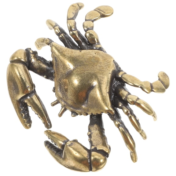 Hemoton Brass Crab Door Handle Nautical Drawer Pulls Coastal Beach Decor Ocean Theme Furniture Hardware for Bedroom and Living Room