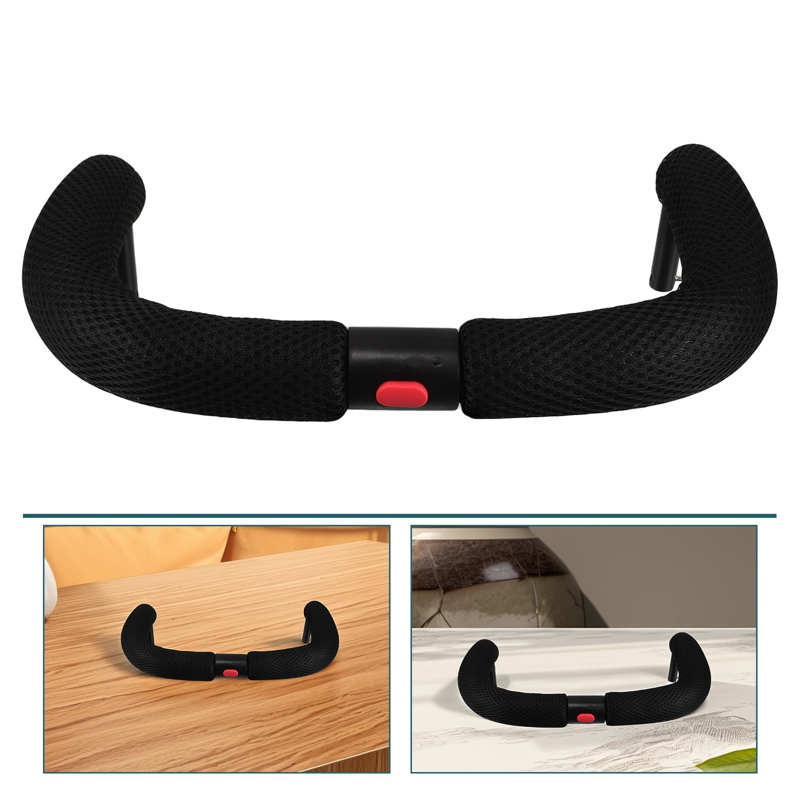 Stroller Handrail Handlebar,Cozy Stroll Handle Extension Bar, Adjustable Baby Stroller Handle Handlebar Armrest Bumper Bar For Most Baby Strollers Black