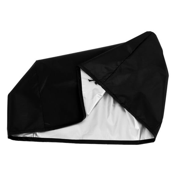 RENACLIPY Black Polyester Half Motor Cover and Easy to Install Protective Engine Shield