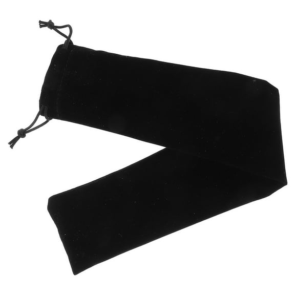 ORDDIART Black Drawstring Flute Storage Bag Portable Fabric Case for Recorder and Small Instruments