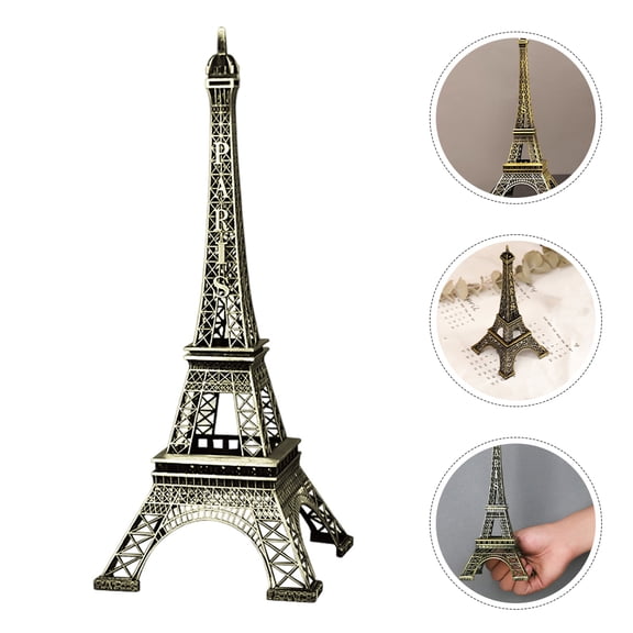 Hemoton Vintage Metal Eiffel Tower Decoration Eiffel Tower Building Model Small Metal Eiffel Tower Statue Desktop Eiffel Tower Model