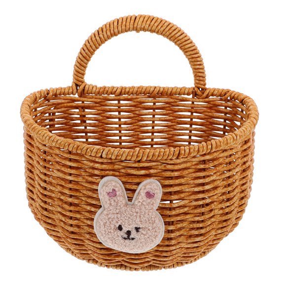 Hemoton Wall Hanging Basket Ginger Basket Fruit Storage Basket for Kitchen Door Back