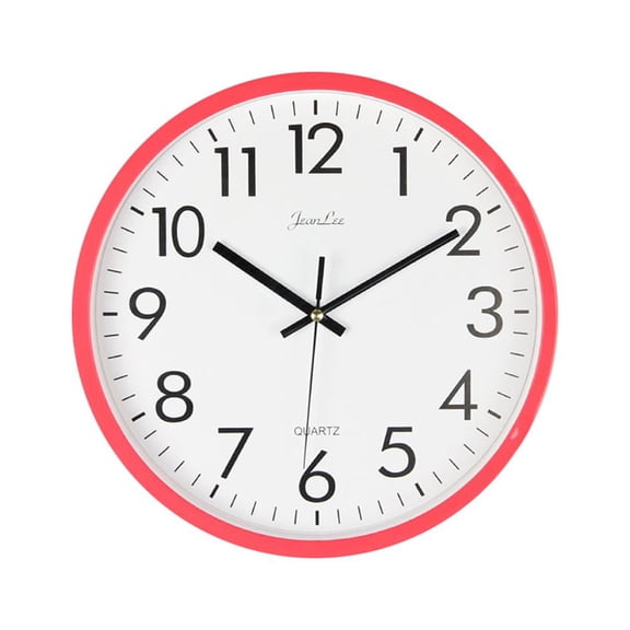 Homoyoyo Silent Wall Clock Red Minimalist Design for Bedroom and Kitchen