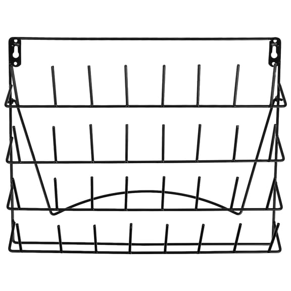 Hemoton Wall-Mounted Display Rack Hanging Organizer Basket Wall Mug Rack Coffee Mug Rack and Storage Mug Rack for Lab Coffee Area Organization