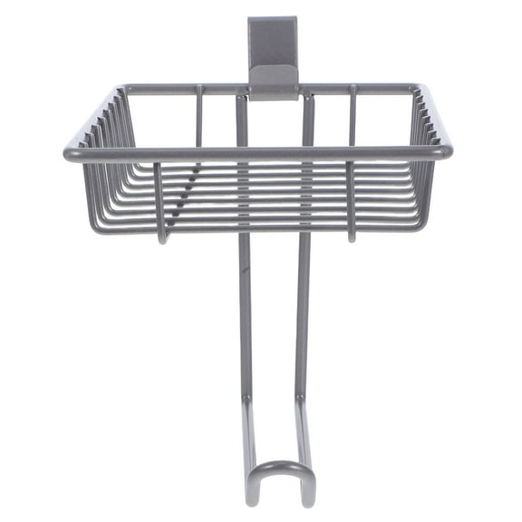 HEMOTON Wall Mount Iron Wire Basket with Hook Soap Dish Tissue Holder Over Toilet Storage Shelf Paper Roll Holder for Bathroom