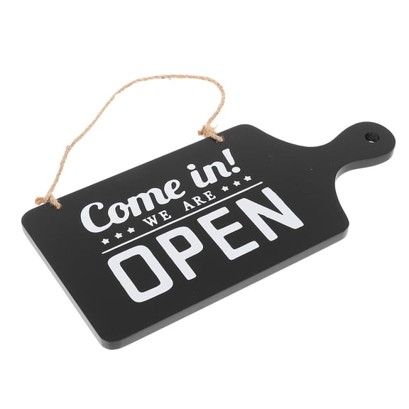 HEMOTON Black Door Sign for Business Status Display Made of Synthetic Material and Practical