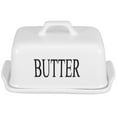 thumbnail image 1 of Hemoton Wide Ceramic Butter Dish with Lid Farmhouse Butter Keeper Airtight Butter Container Large Capacity Counter Cheese Storage Tray for Kitchen Organization, 1 of 8