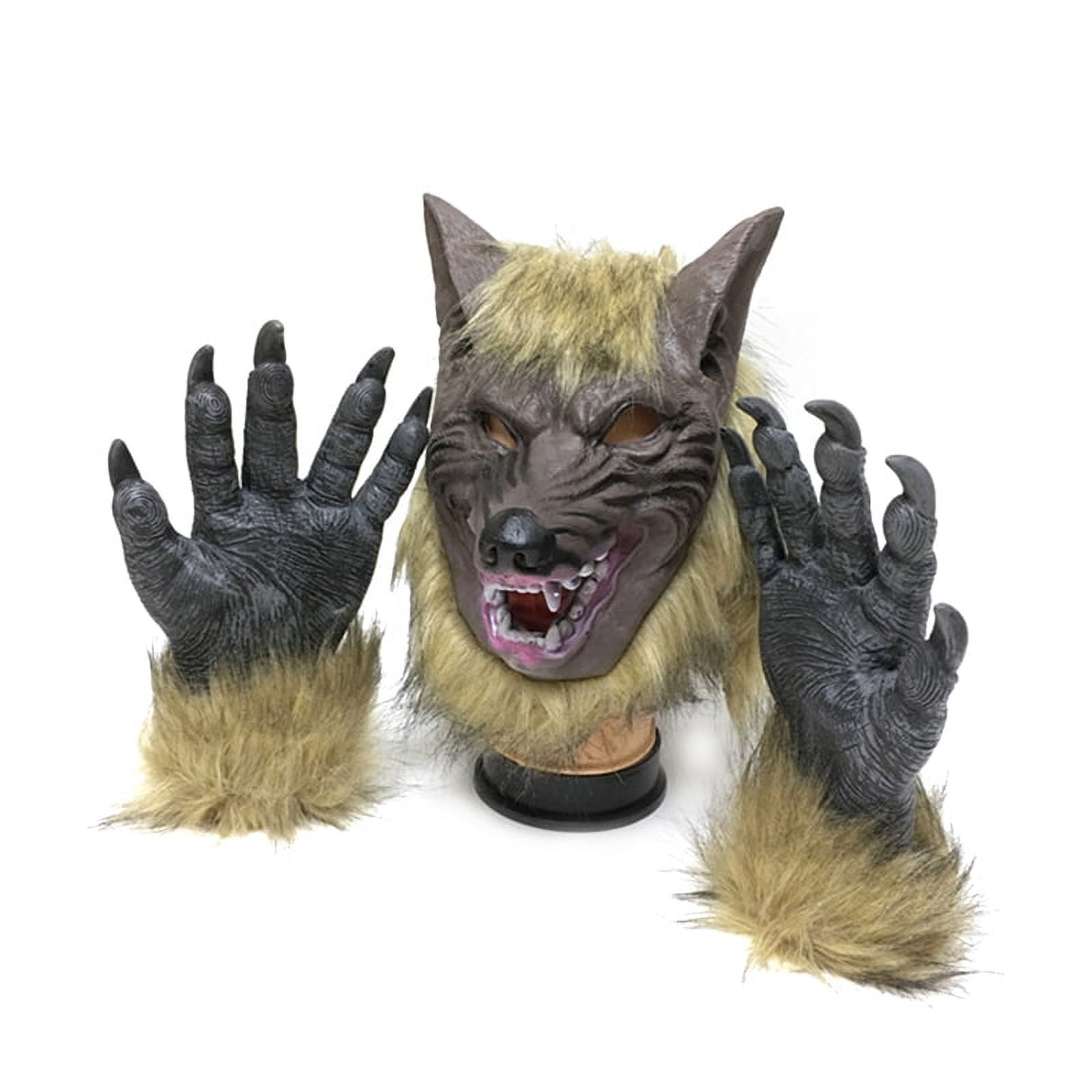 Hemoton Wolf Costume Halloween Prop Horror Men Big Bad Adult Werewolf  Thriller Head Latex Party Claws - Walmart.com