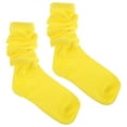 thumbnail image 1 of EXHUMKY Women's Over the Knee Socks Bright Yellow Cotton 1 Pair Non-falling off Socks, 1 of 5