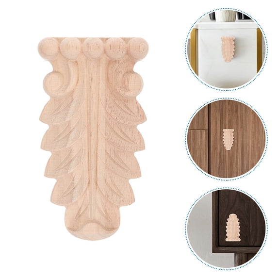 Hemoton Wood Carved Appliques Carving Decoration Wood Roman Column Corbels Decorative Shelf Bracket Vintage Wall Shelf Corner Trim for Home Wall Decoration