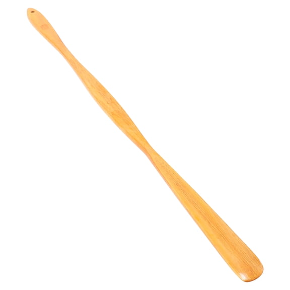 Hytrove Shoe Horn Wood 1Pcs Khaki Ergonomic Design for Removing Shoes Travel