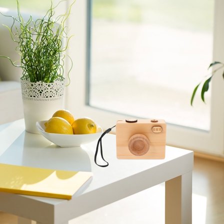 Hemoton Wooden Baby Camera Toy Camera Music Box Wooden Vintage Camera Music Antique Engraved Musical Musical Present For Birthday Valentine Day Christmas Thanksgiving Day